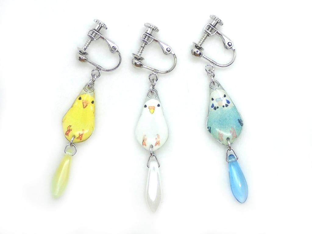 【イヤリング】セキセイインコB