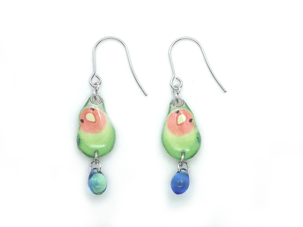 【ピアス】くびかしげコザクラ