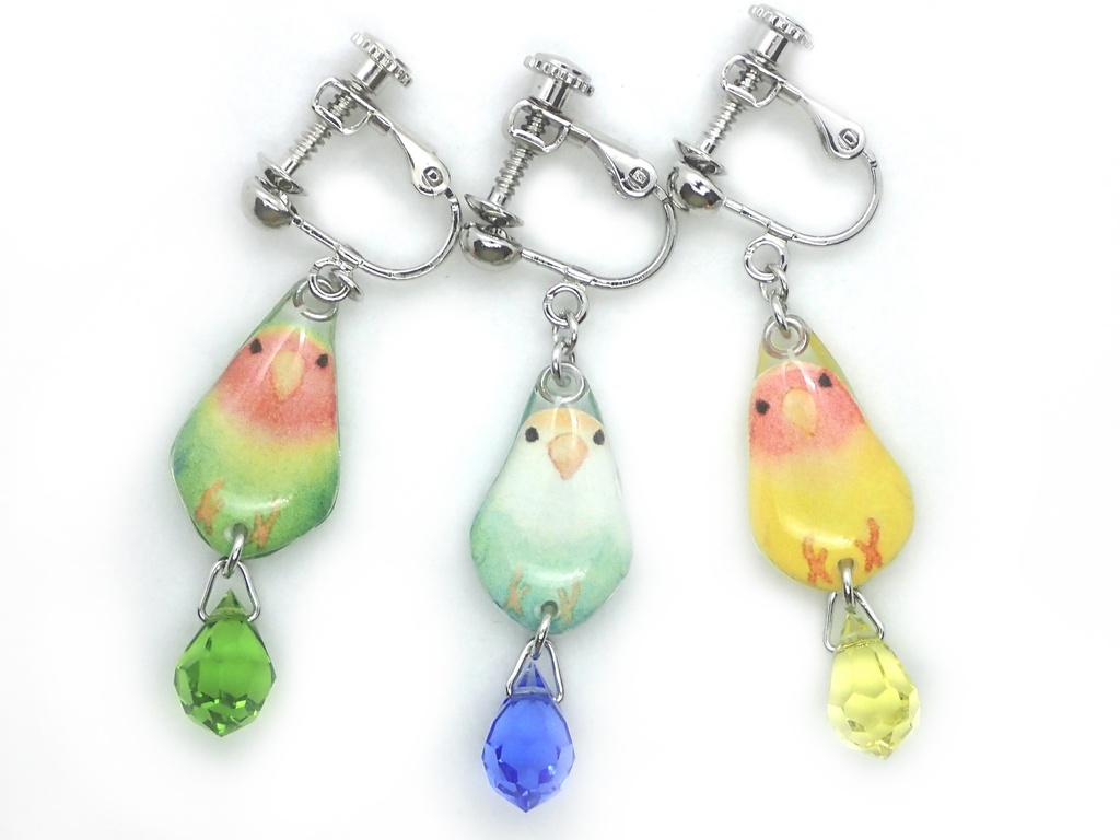 【イヤリング】コザクラインコ