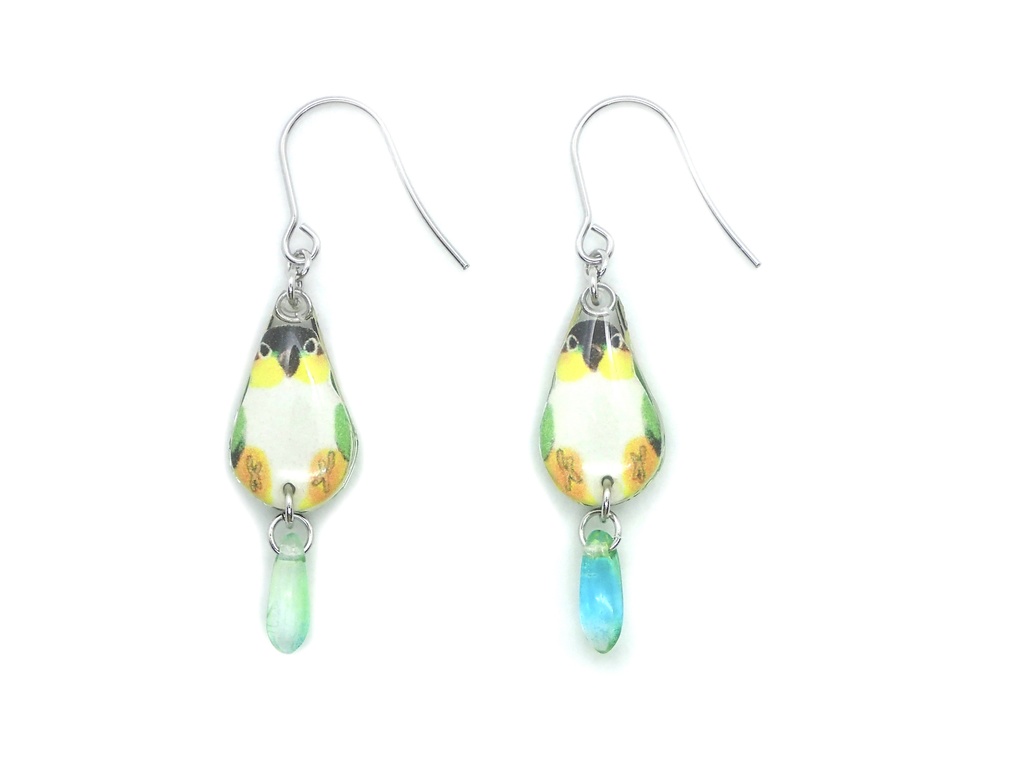 【ピアス】 シロハラインコ