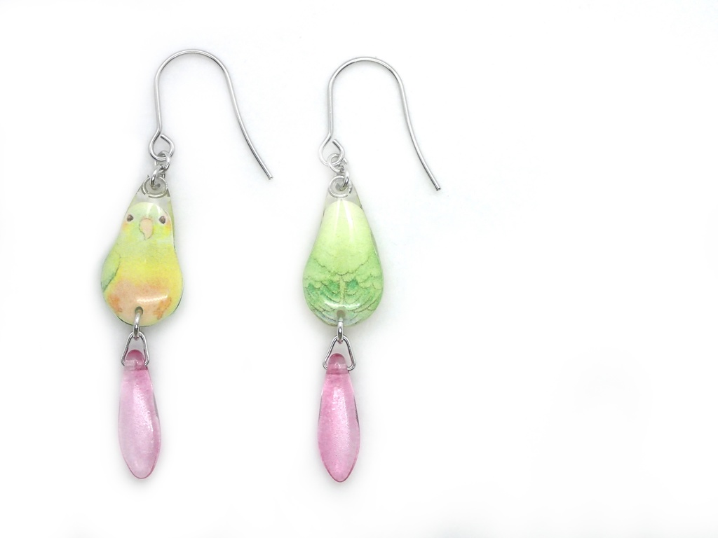 【ピアス】ウロコインコ