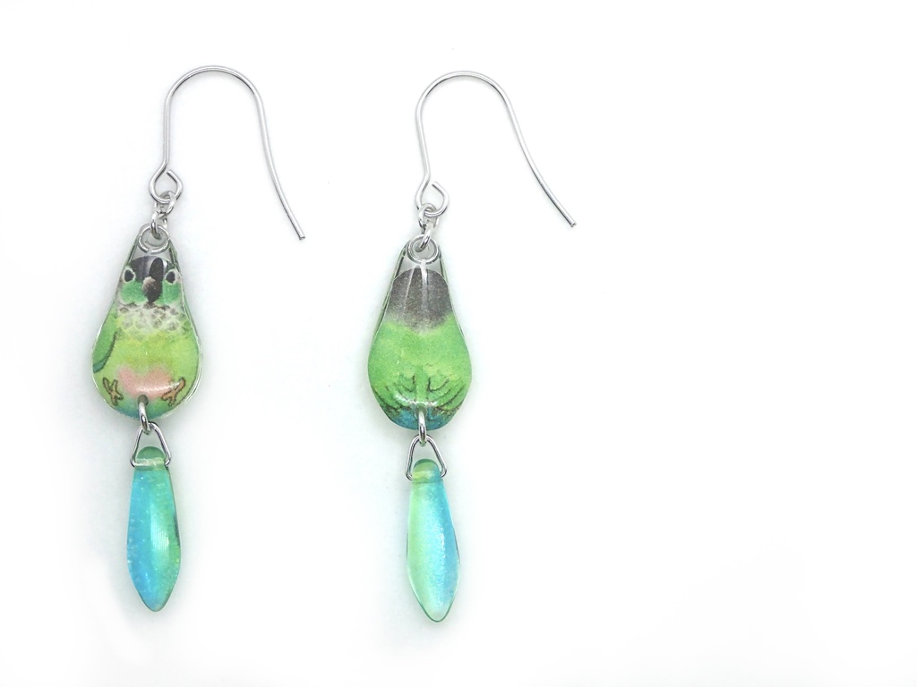 【ピアス】ウロコインコ