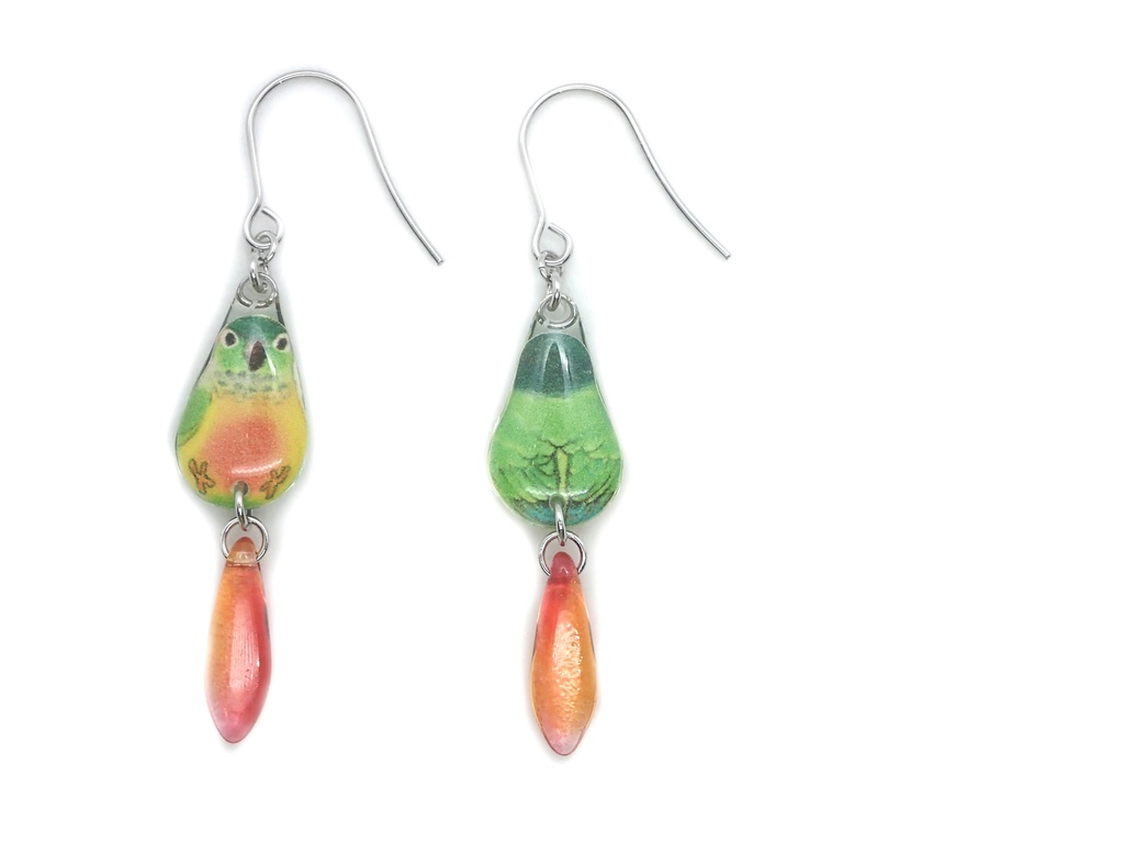 【ピアス】ウロコインコ