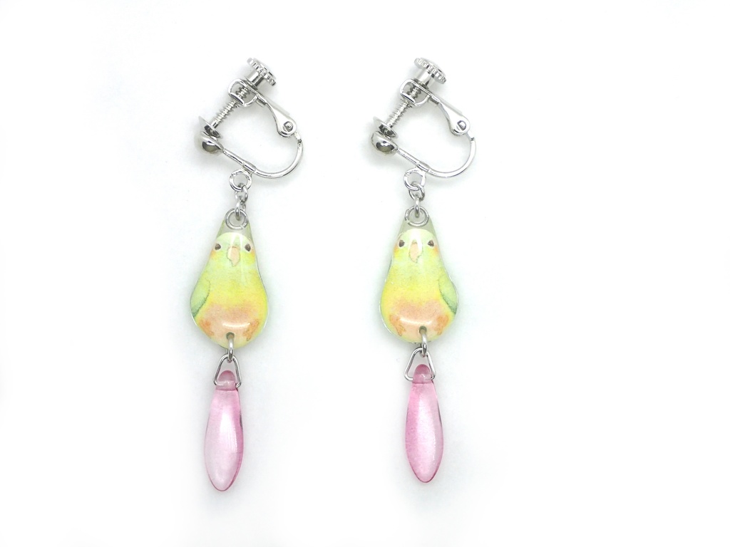 【イヤリング】ウロコインコ