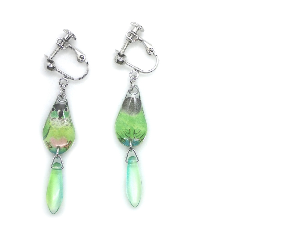 【イヤリング】ウロコインコ