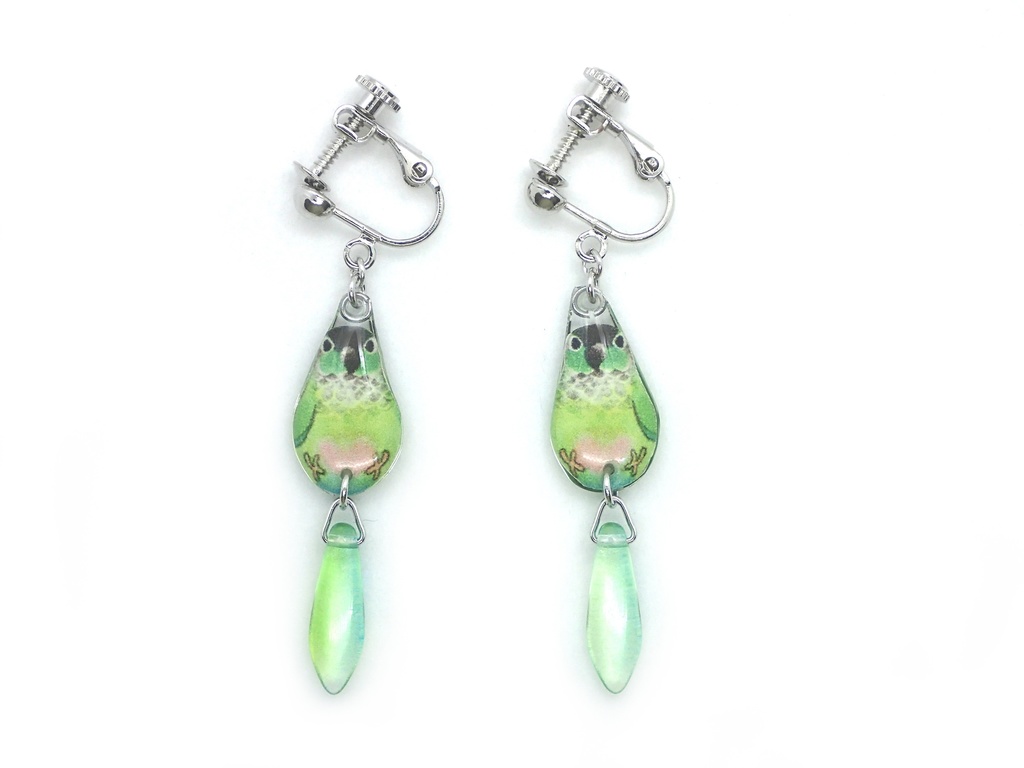 【イヤリング】ウロコインコ