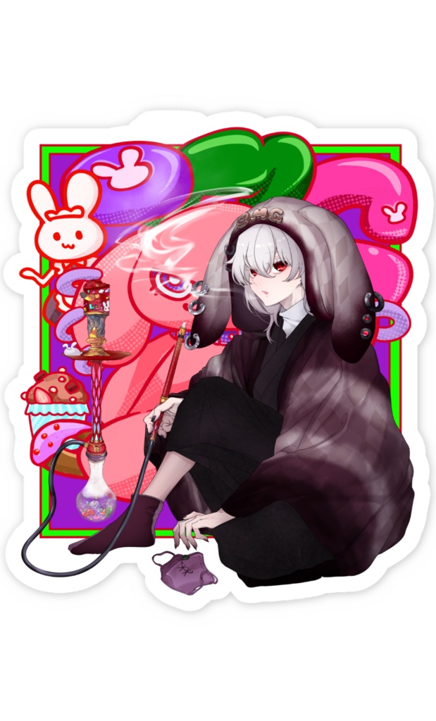 おまがろんステッカー