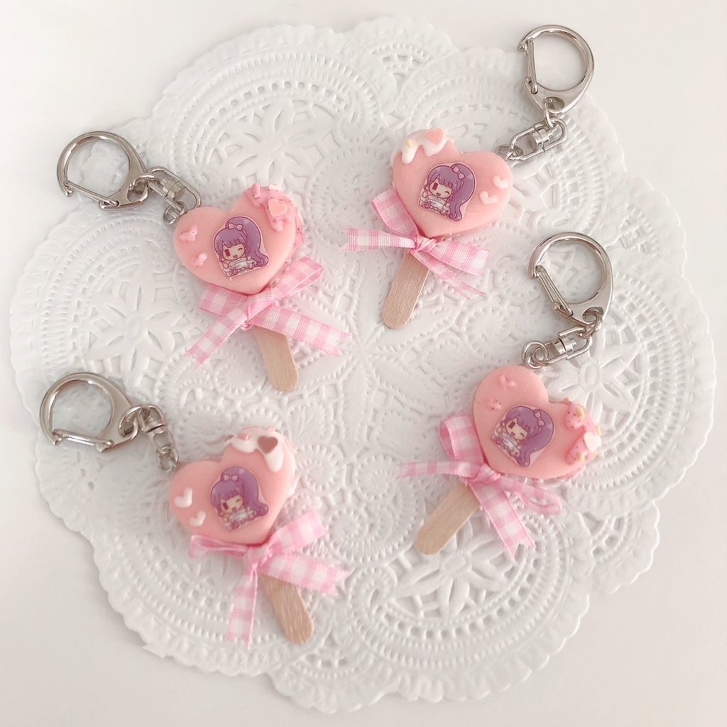 ノンシュガー♡ハートアイスバーキーホルダー