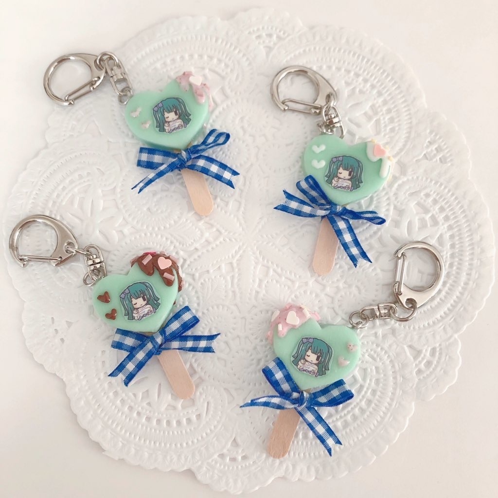 ノンシュガー♡ハートアイスバーキーホルダー