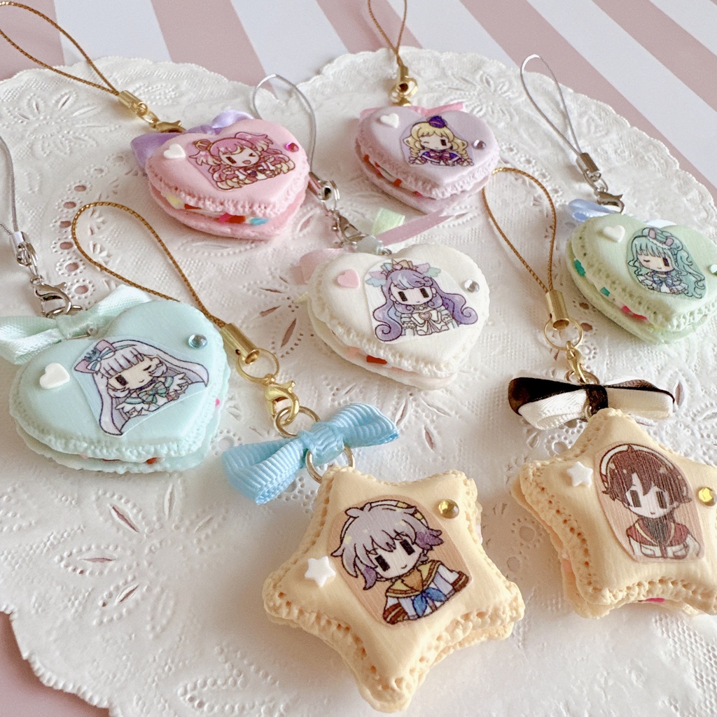 わんぷり♡マカロンストラップ