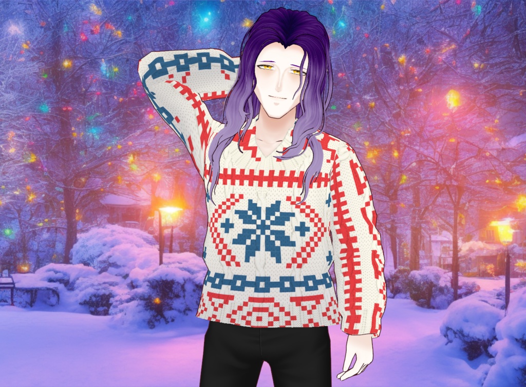 Vroid Ugly Christmas Sweater! | Vroid Custom Item! | Instant Download! | Sweater 1 of 3! | Vroid Asset, Vroid Texture