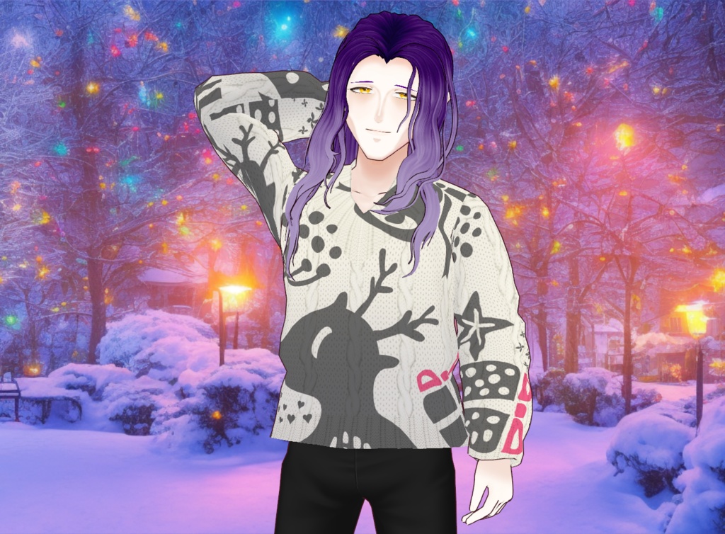 Vroid Ugly Christmas Sweater! | Vroid Custom Item! | Instant Download! | Sweater 1 of 3! | Vroid Asset, Vroid Texture