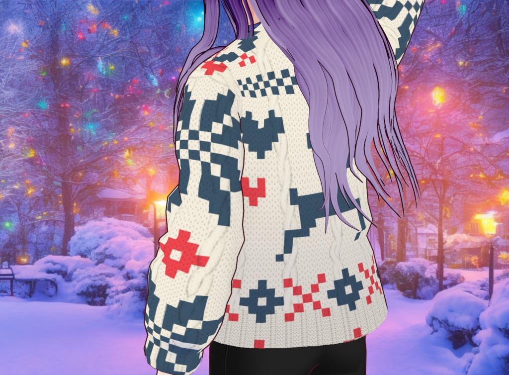 Vroid Ugly Christmas Sweater! | Vroid Custom Item! | Instant Download! | Sweater 1 of 3! | Vroid Asset, Vroid Texture