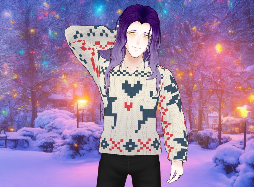 Vroid Ugly Christmas Sweater! | Vroid Custom Item! | Instant Download! | Sweater 1 of 3! | Vroid Asset, Vroid Texture