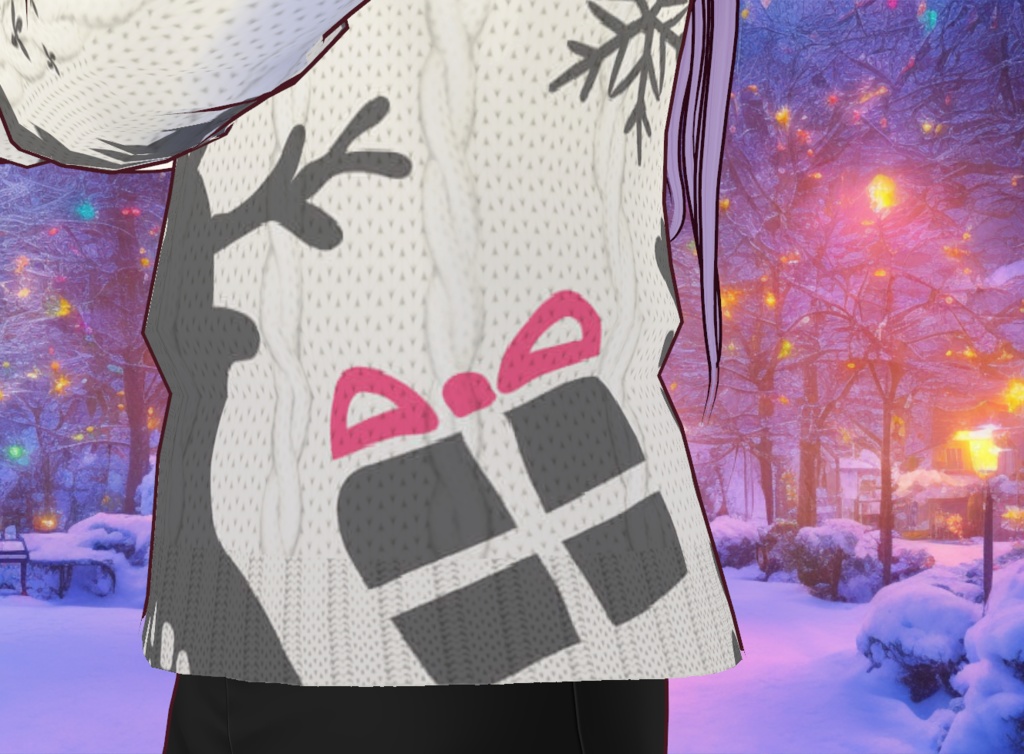Vroid Ugly Christmas Sweater! | Vroid Custom Item! | Instant Download! | Sweater 1 of 3! | Vroid Asset, Vroid Texture