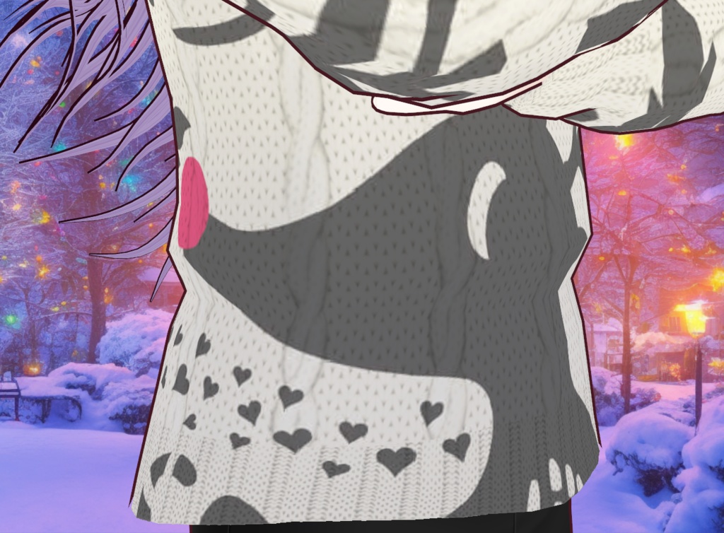 Vroid Ugly Christmas Sweater! | Vroid Custom Item! | Instant Download! | Sweater 1 of 3! | Vroid Asset, Vroid Texture