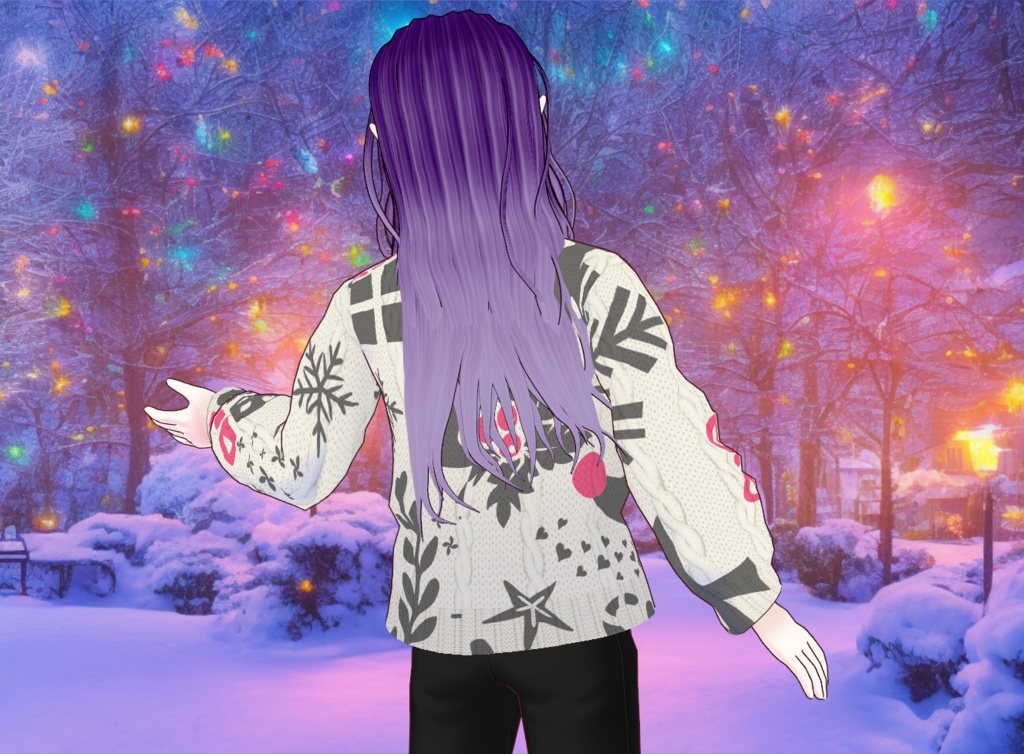 Vroid Ugly Christmas Sweater! | Vroid Custom Item! | Instant Download! | Sweater 1 of 3! | Vroid Asset, Vroid Texture