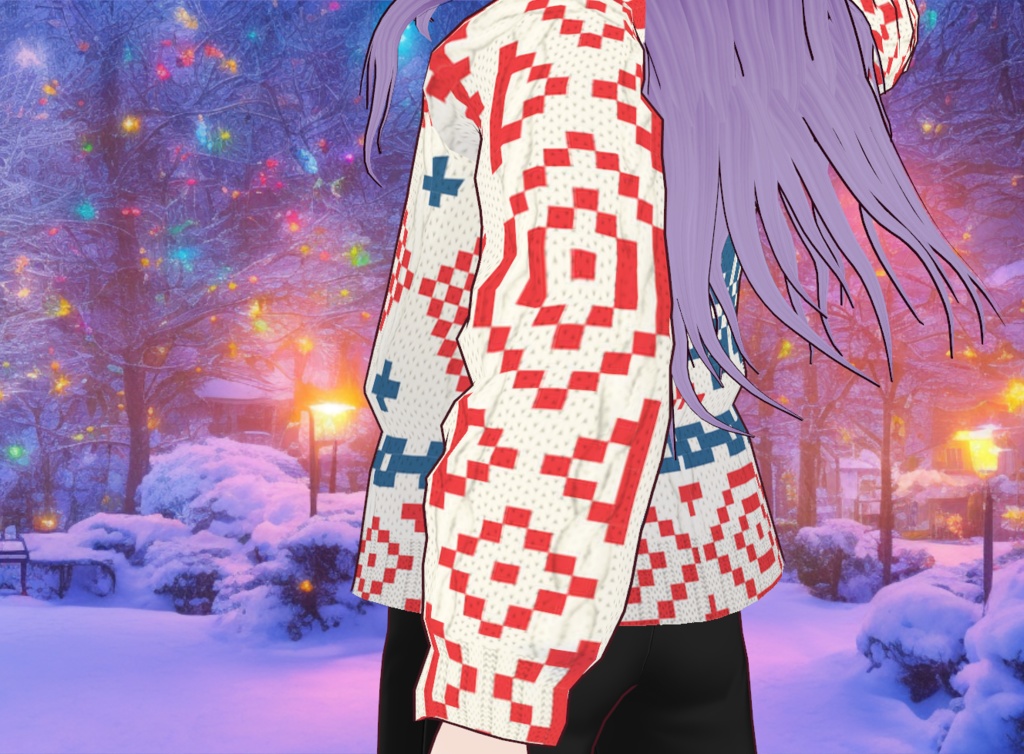 Vroid Ugly Christmas Sweater! | Vroid Custom Item! | Instant Download! | Sweater 1 of 3! | Vroid Asset, Vroid Texture