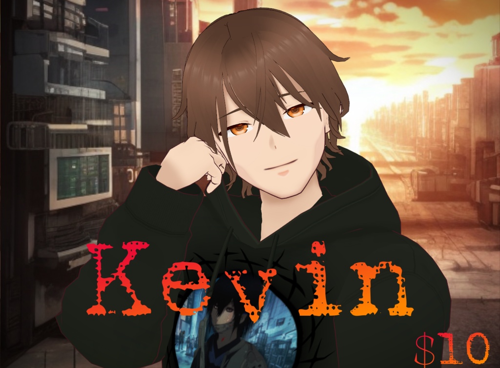 Vtube Ready 3D Male Model "Kevin"! | Advanced Facial Tracking! | 52 Blendshapes rigged!
