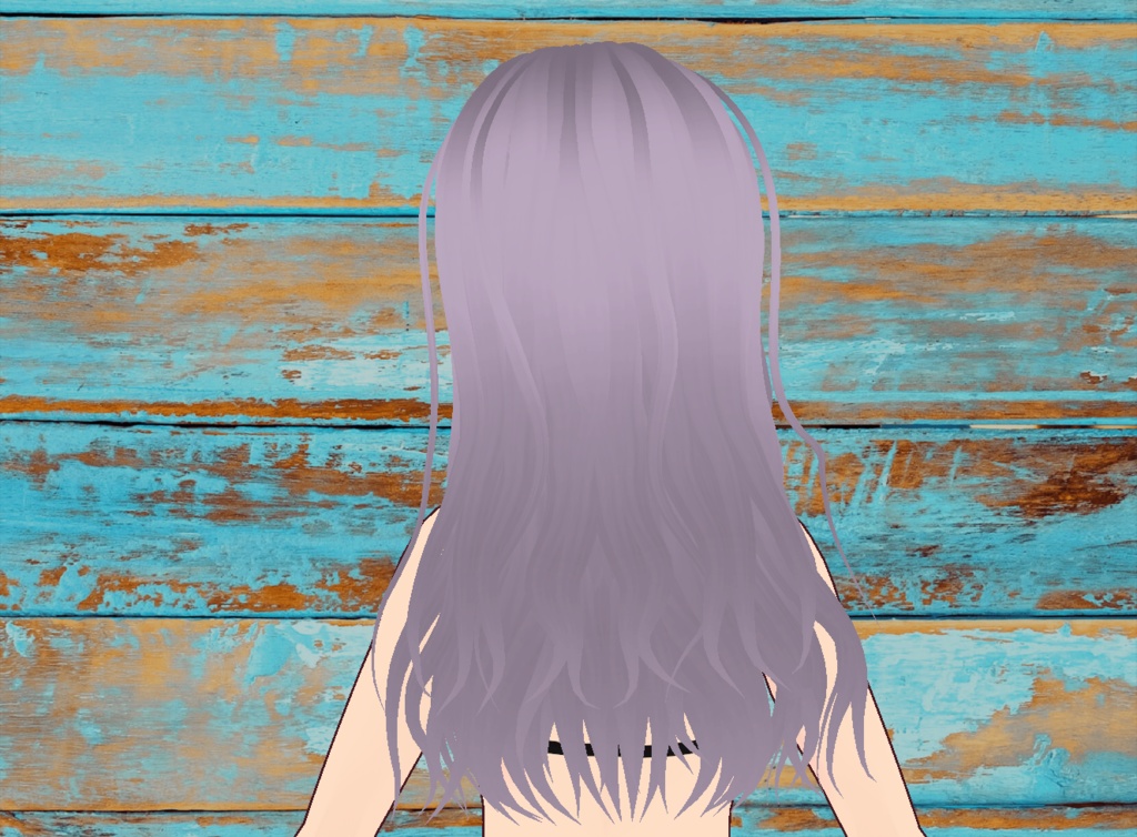 Wavy Romantic Hair | Vroid Custom Item! | Beautifully Rigged!