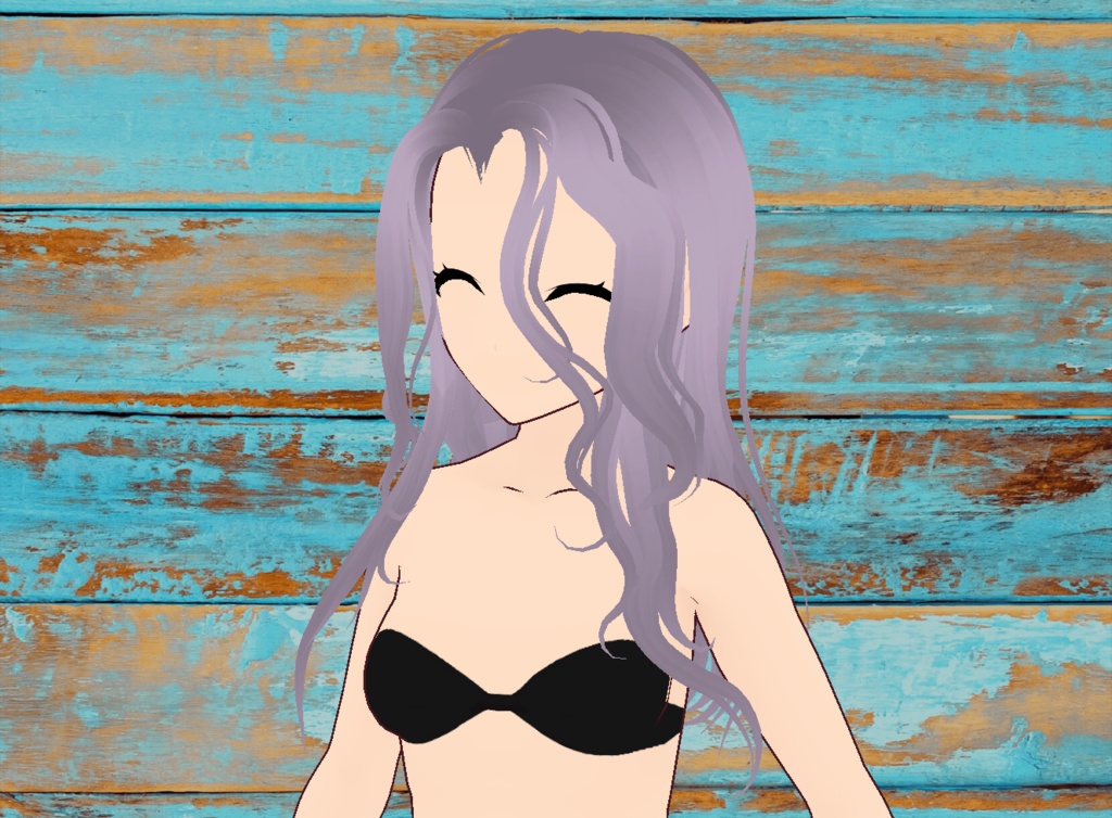 Wavy Romantic Hair | Vroid Custom Item! | Beautifully Rigged!