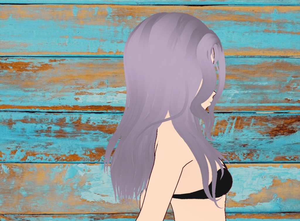 Wavy Romantic Hair | Vroid Custom Item! | Beautifully Rigged!