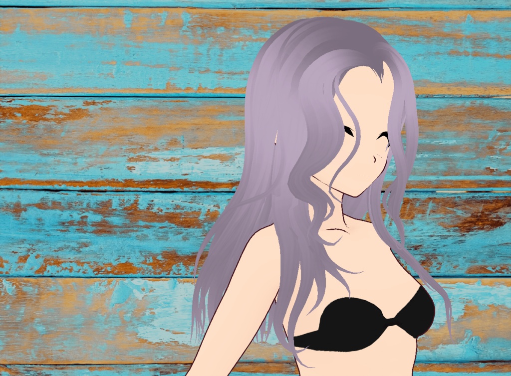 Wavy Romantic Hair | Vroid Custom Item! | Beautifully Rigged!
