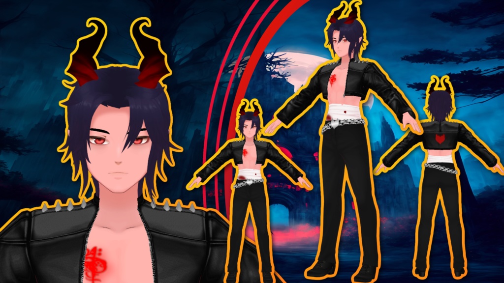 Vtuber Starter Pack! Advanced Model +Animated Overlays + Emotes + Schedule + Advanced Facial Tracking + Artistic Portrait, and more!