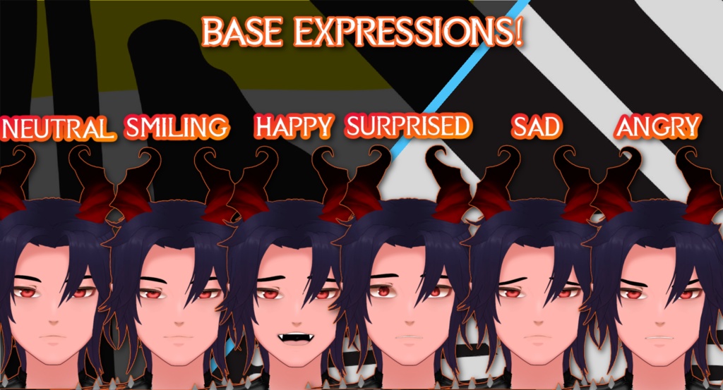 Vtuber Starter Pack! Advanced Model +Animated Overlays + Emotes + Schedule + Advanced Facial Tracking + Artistic Portrait, and more!