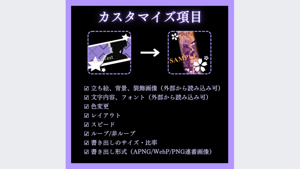 【ココフォリア】Easy Cutin~APNG/WebP カットインジェネレータ