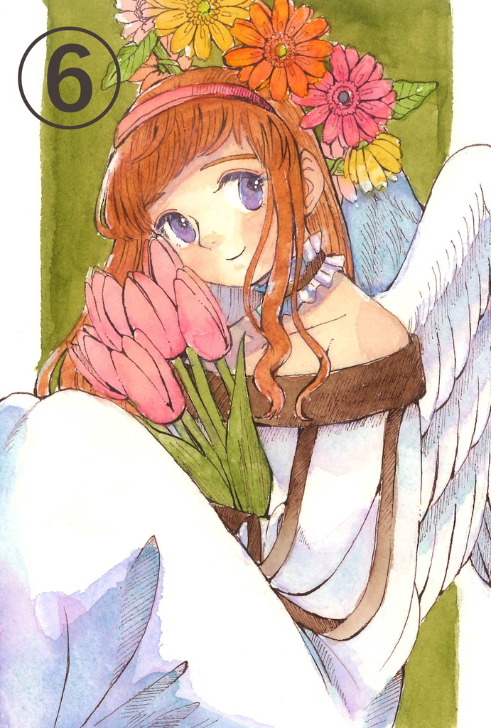 花の天使たちのドローイング