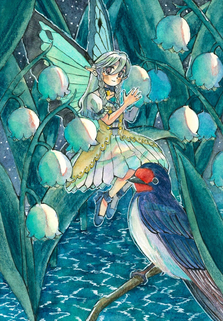 スズランの聖域［額装原画］