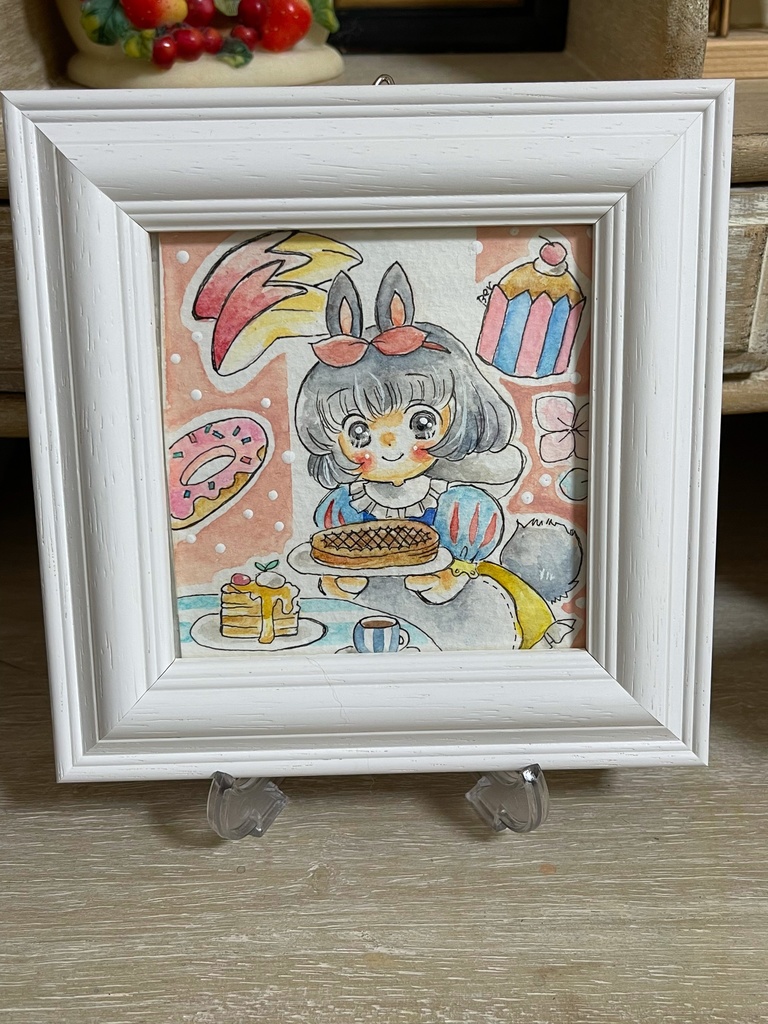 額装原画「お菓子はいかが？」