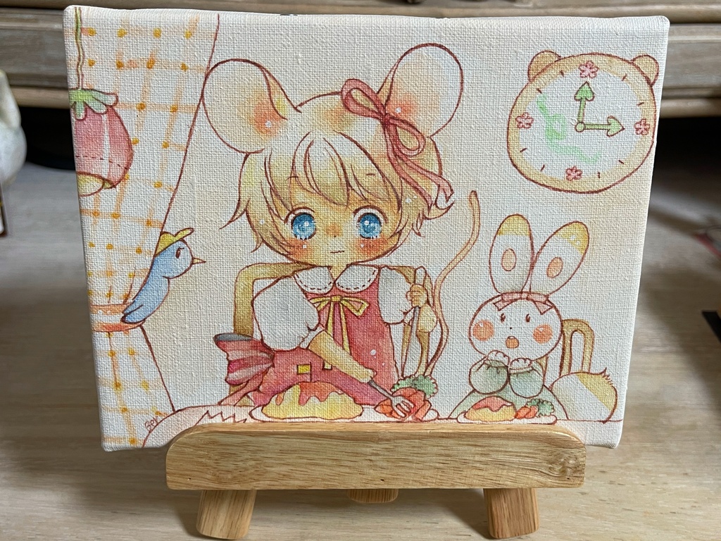 キャンバスプリント　「お野菜よけちゃう」 F0号