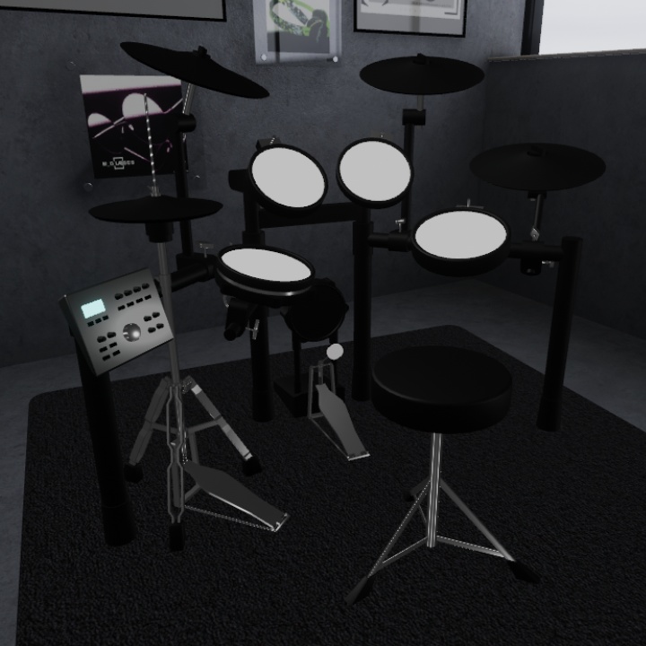 【VRChat想定】electronic drum