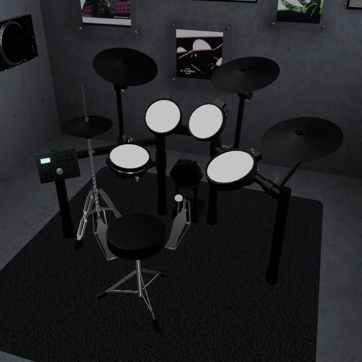 【VRChat想定】electronic drum
