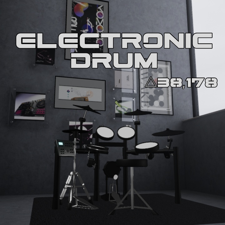 【VRChat想定】electronic drum