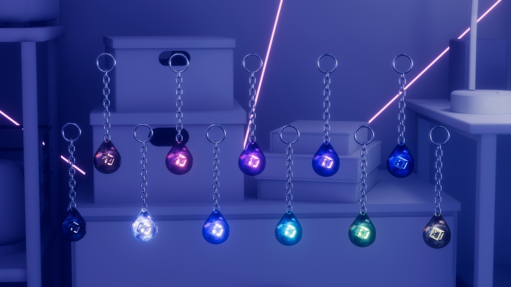 【VRChat想定 アクセサリー】UniverseKeyRing