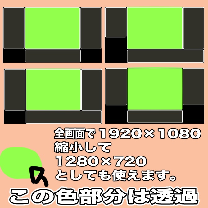 ドラクエ風レトロゲーム配信画面、枠、背景素材