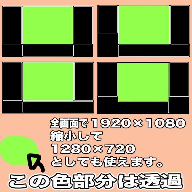 レトロゲーム風配信画面、枠、背景素材