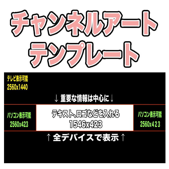 チャンネルアートテンプレート