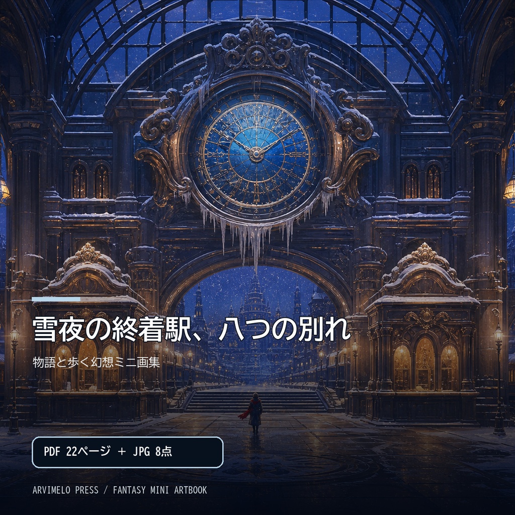 雪夜の終着駅、八つの別れ|幻想ミニ画集(PDF+JPG8点)