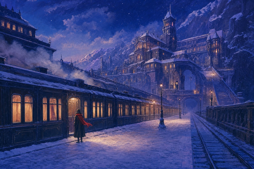 雪夜の終着駅、八つの別れ|幻想ミニ画集(PDF+JPG8点)