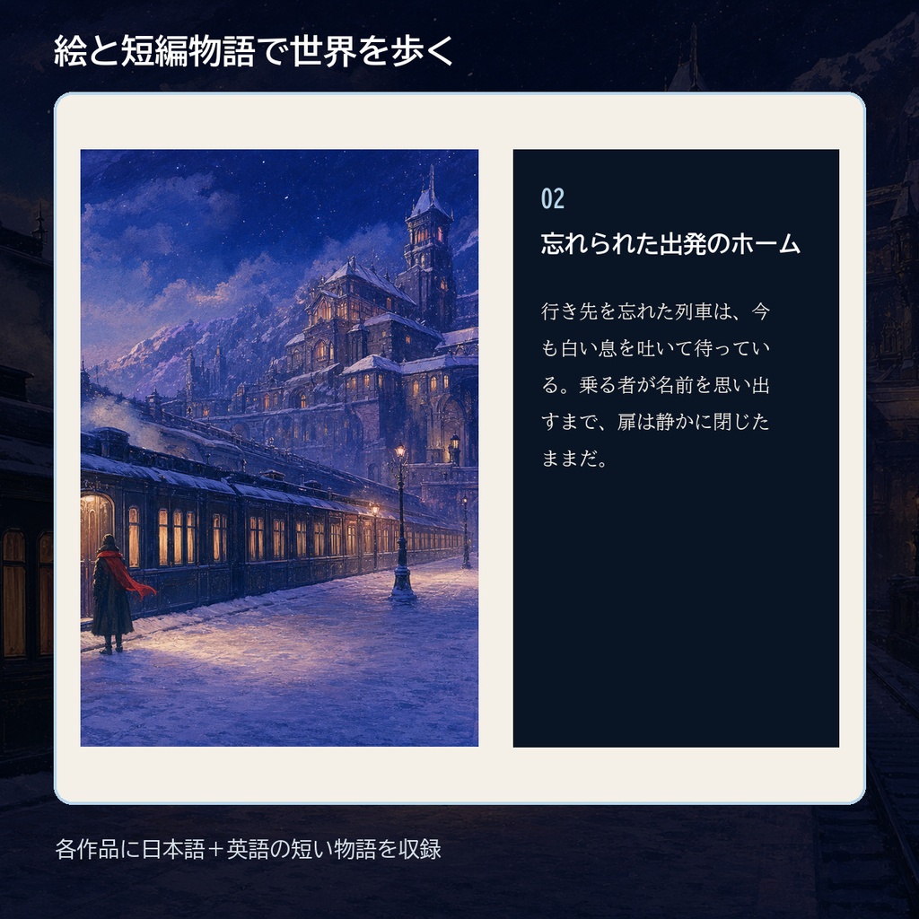 雪夜の終着駅、八つの別れ|幻想ミニ画集(PDF+JPG8点)