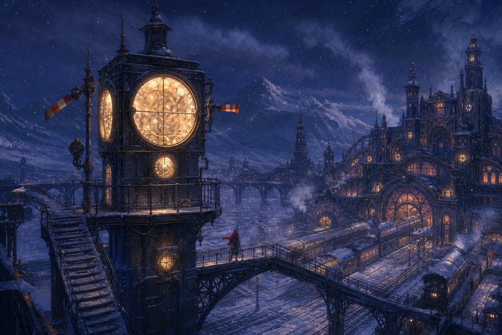 雪夜の終着駅、八つの別れ|幻想ミニ画集(PDF+JPG8点)