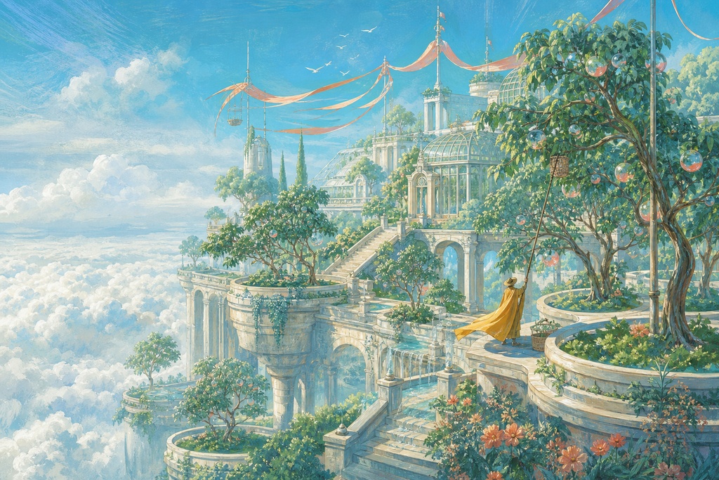 雲上庭園、八つの季節|幻想ミニ画集(PDF+JPG8点)