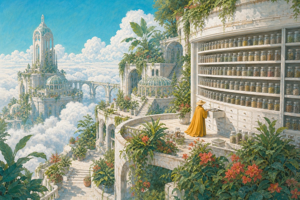 雲上庭園、八つの季節|幻想ミニ画集(PDF+JPG8点)