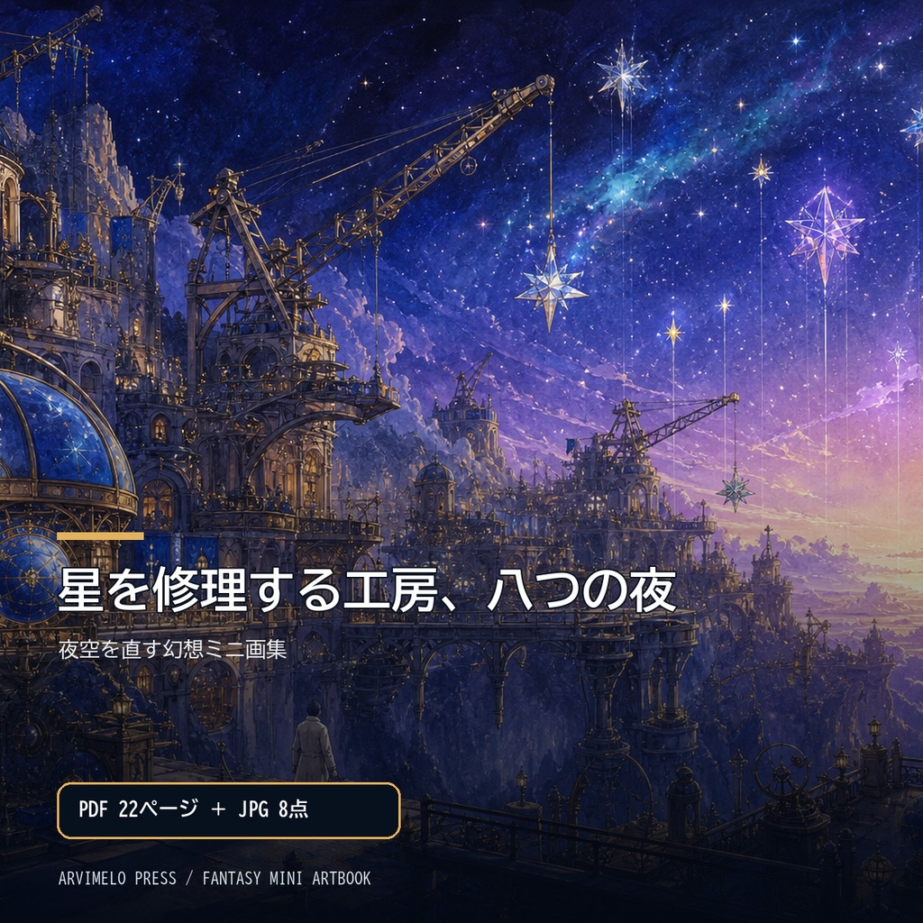 星を修理する工房、八つの夜|幻想ミニ画集(PDF+JPG8点)