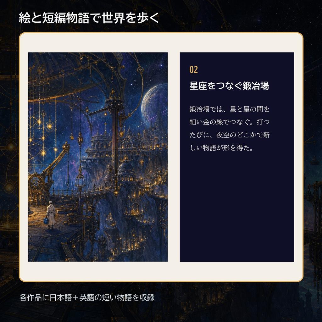 星を修理する工房、八つの夜|幻想ミニ画集(PDF+JPG8点)