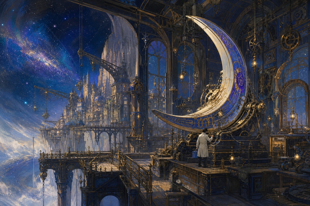 星を修理する工房、八つの夜|幻想ミニ画集(PDF+JPG8点)